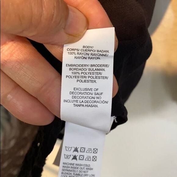 Lucky Brand Sheer Embroidered Blouse - Picture 12 of 12